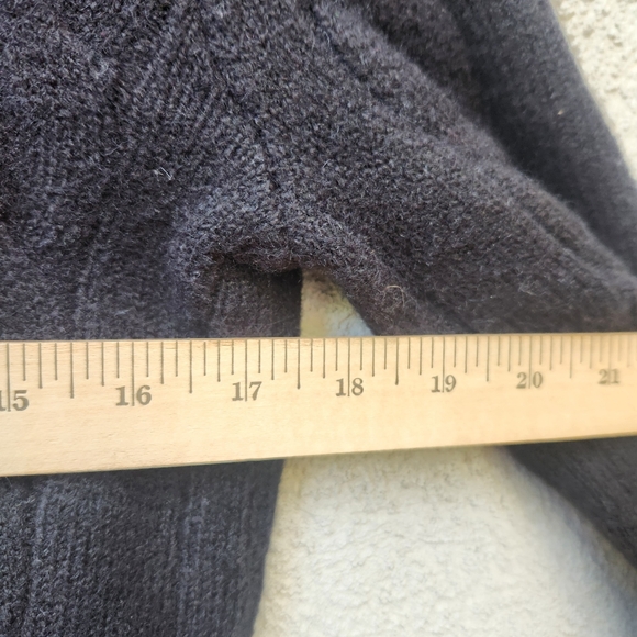 HALOGEN Womens Sweater Small Black Wool Alpaca Cable Knit Whimsigoth Witchy NEW - Picture 9 of 10